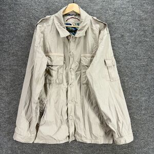 Machine Clothing Company Jacket Men XL Gray Button Up Collared Long Sleeve